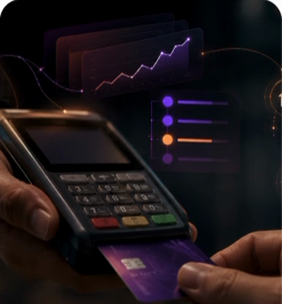 Payment terminal and a financial growth interface